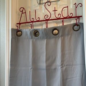 Free shipping: Gray Grommet  2  black out Curtain Panels.
